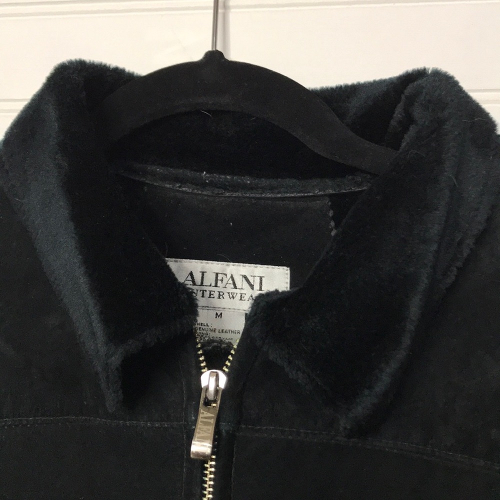 Black Suede Alfani Zip Jacket - Picture 5 of 7